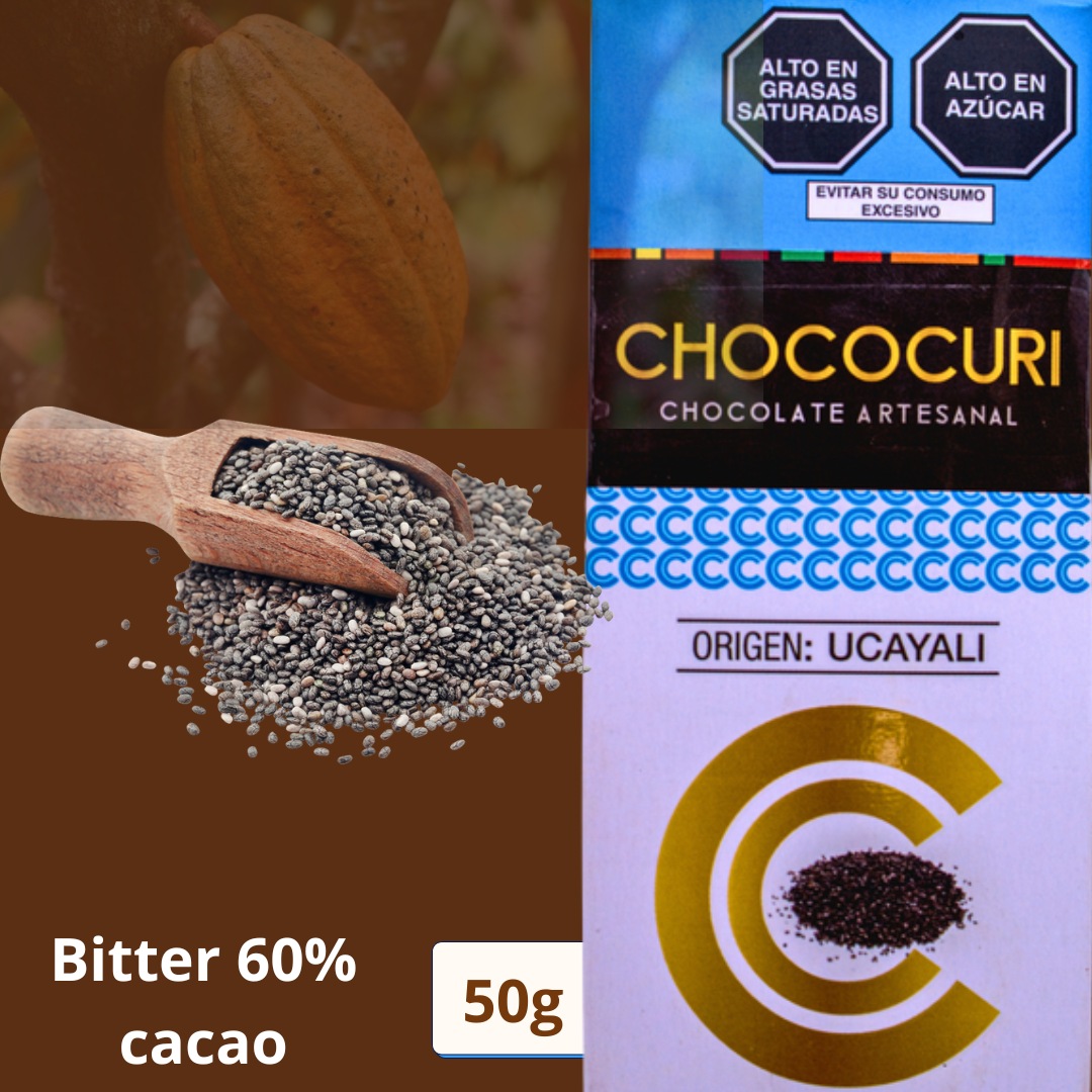Chocolate con Chía 60% de Cacao 50g