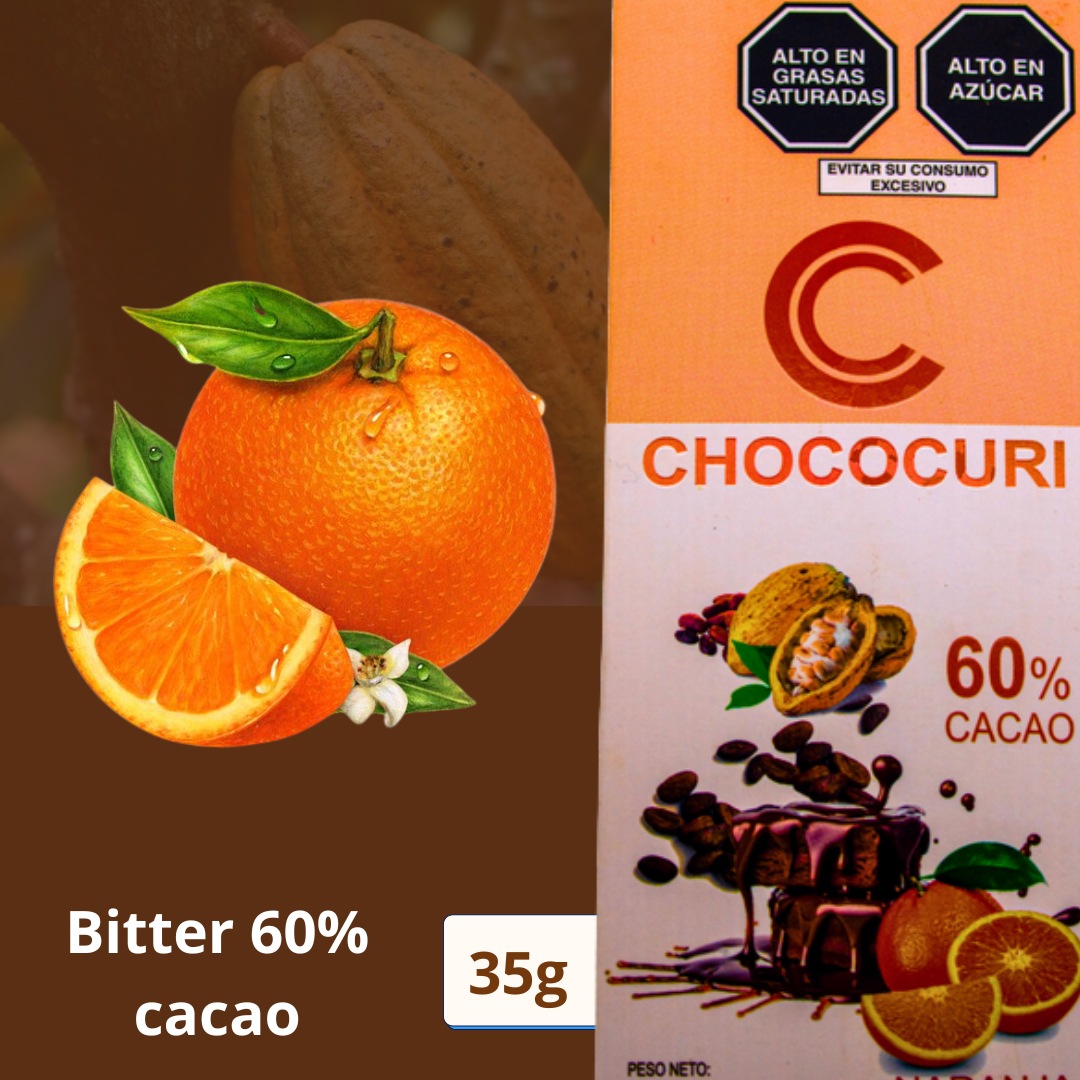 Chocolate con Naranja 60% de Cacao 50g